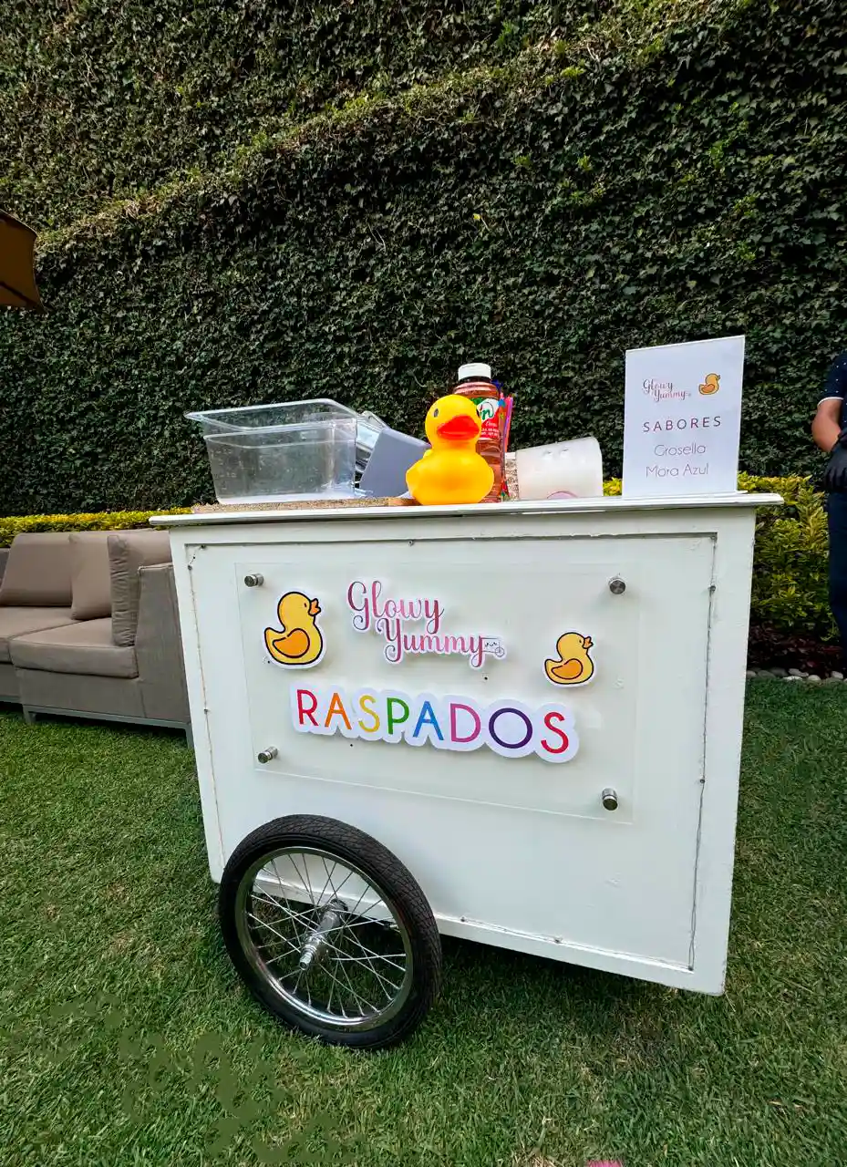 Renta de carrito de raspados de hielo para eventos empresariales y fiestas