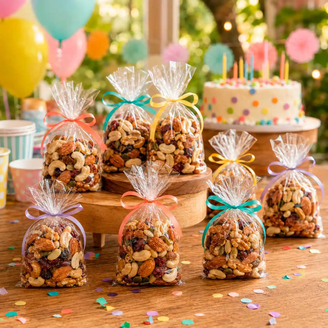 Bolsitas hechas de mix de nueces y almendras cacahuates para eventos y fiestas en CDMX