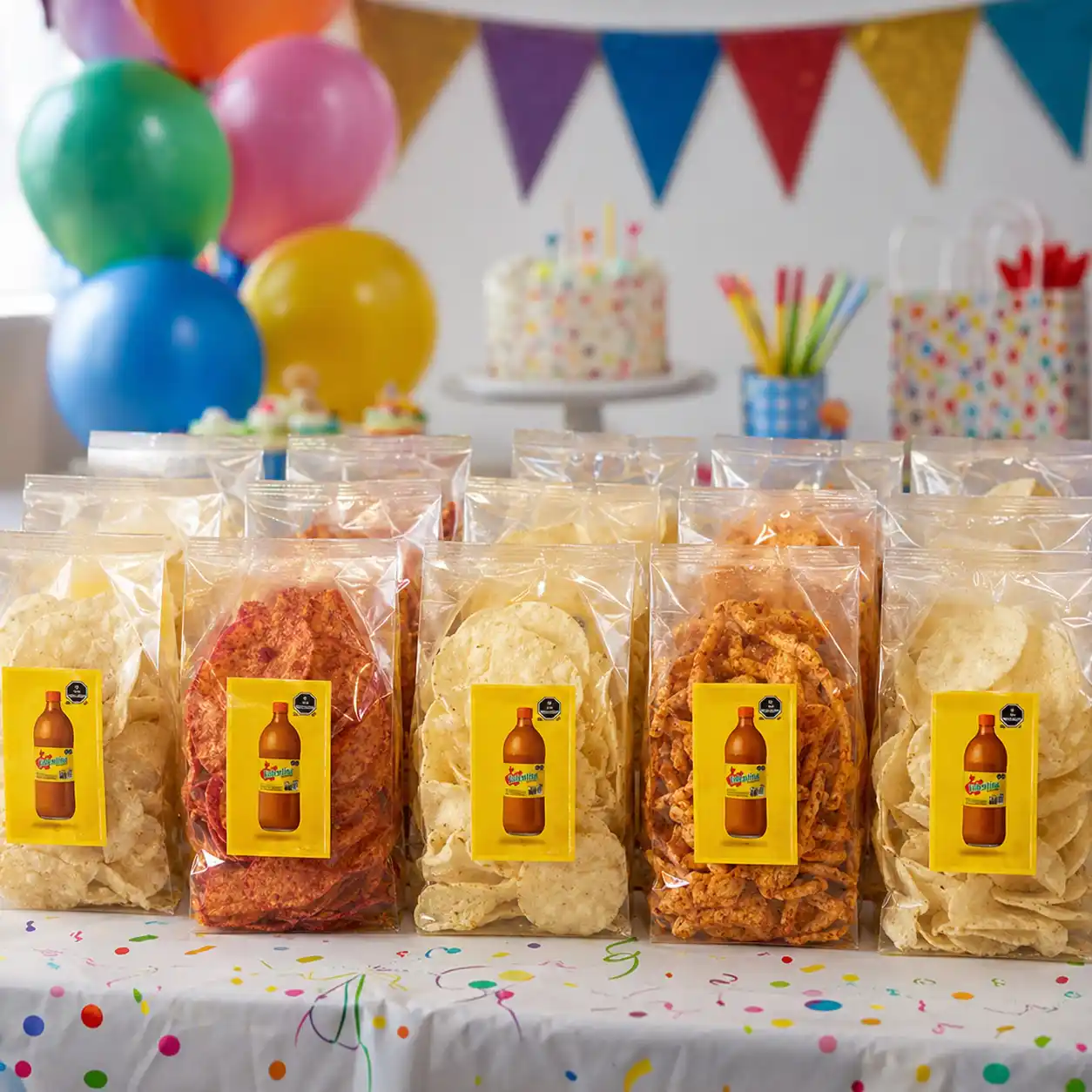 Bolsitas hechoas de dulces y snacks para eventos y fiestas en CDMX