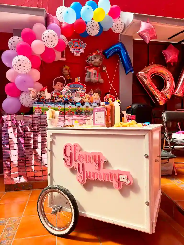 Renta de carrito de snacks dulces para jardines y parques Vazitos lokos